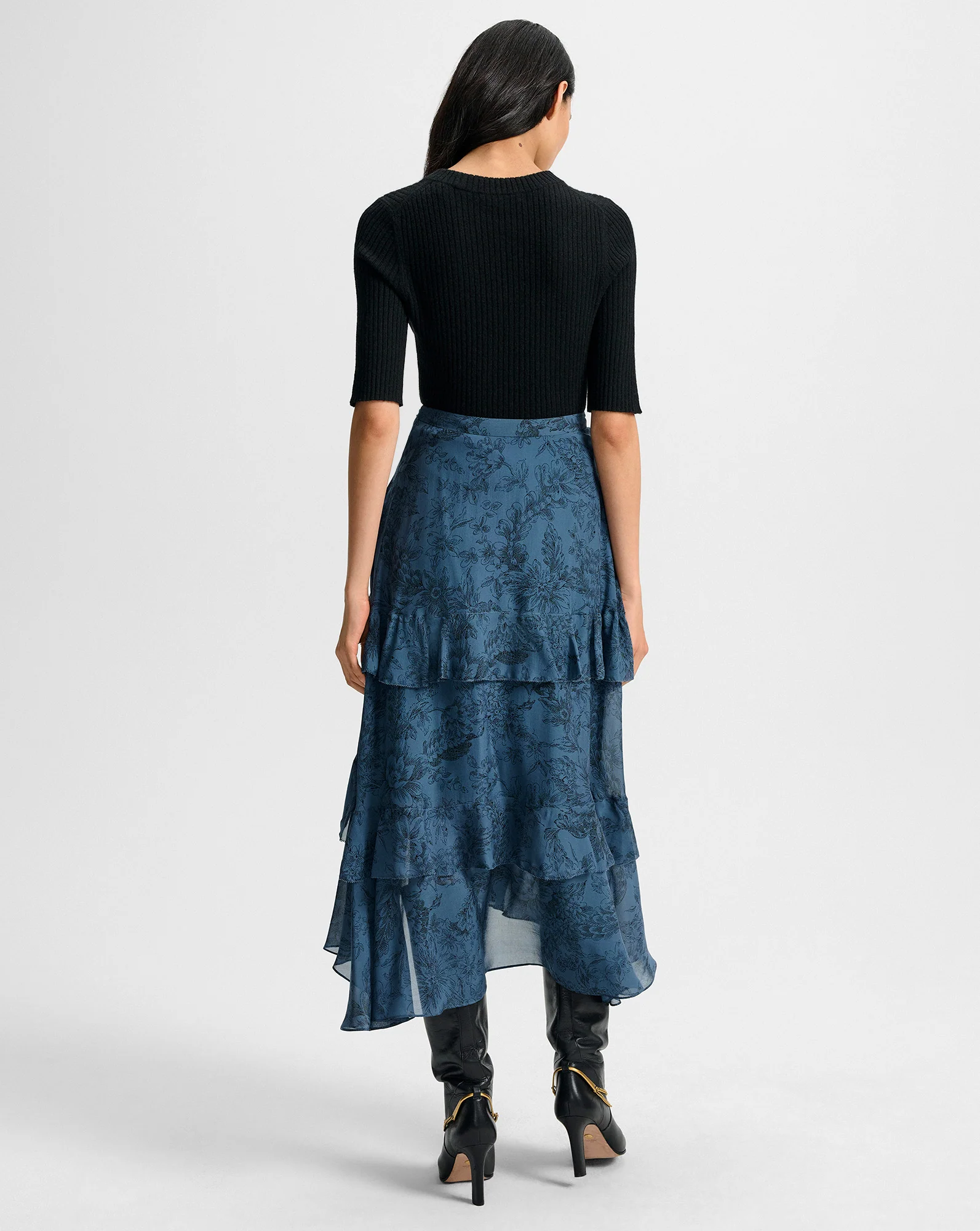 Graeme Silk Midi Skirt - Image 4