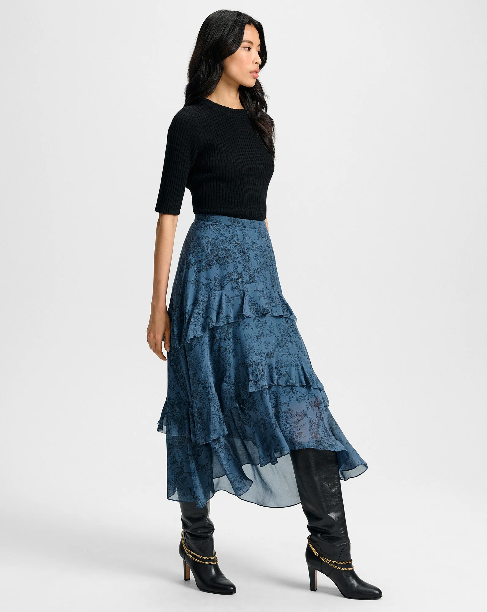 Graeme Silk Midi Skirt - Image 5
