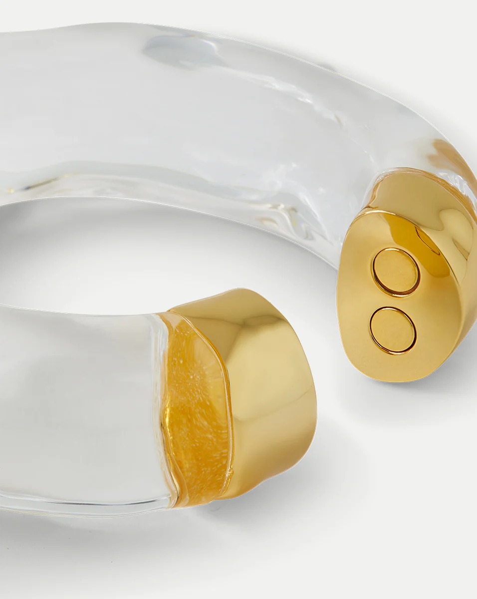 Large Molten Lucite Bangle Bracelet - Image 3