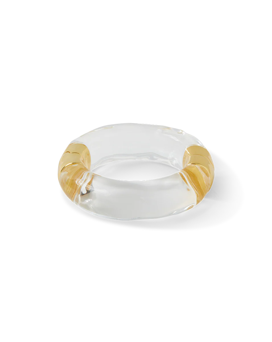 Large Molten Lucite Bangle Bracelet - Image 4