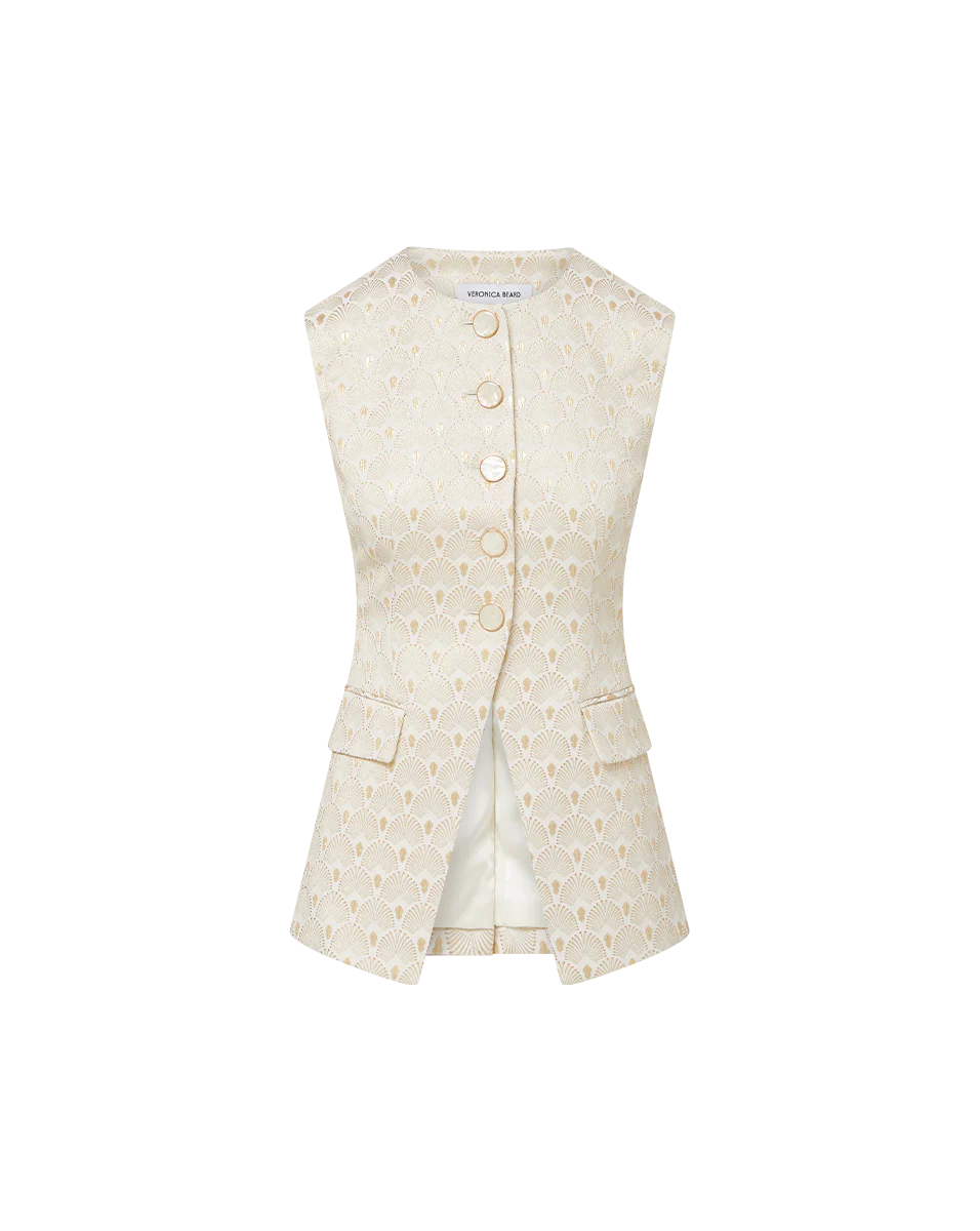 Lois Gold-Print Vest - Image 6