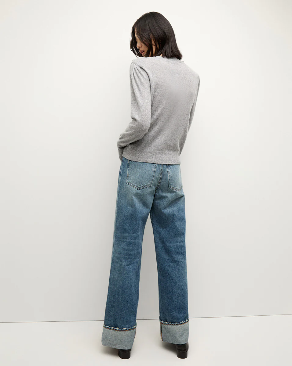 Nelia Cashmere Pullover | Button Accent - Image 5