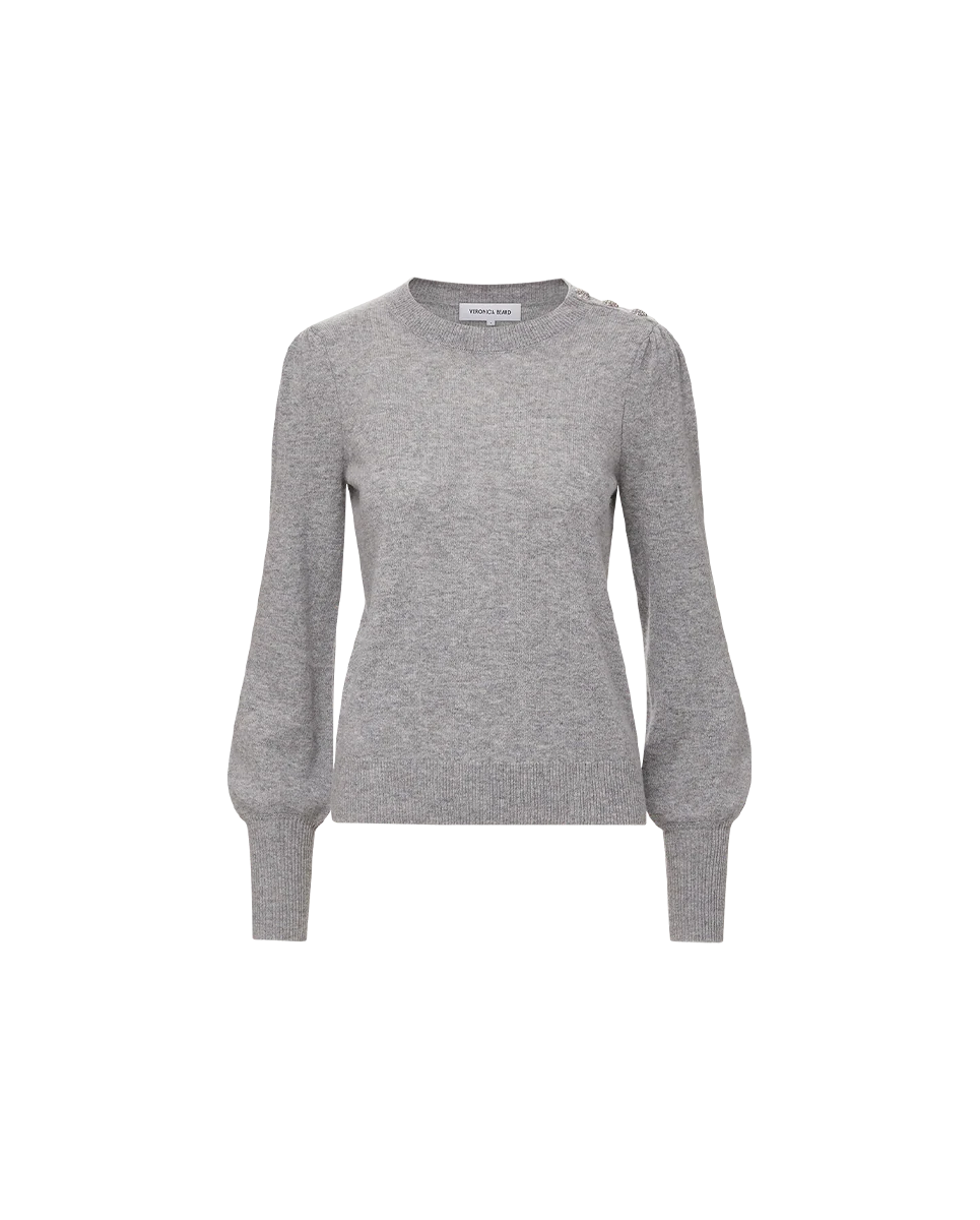 Nelia Cashmere Pullover | Button Accent - Image 6