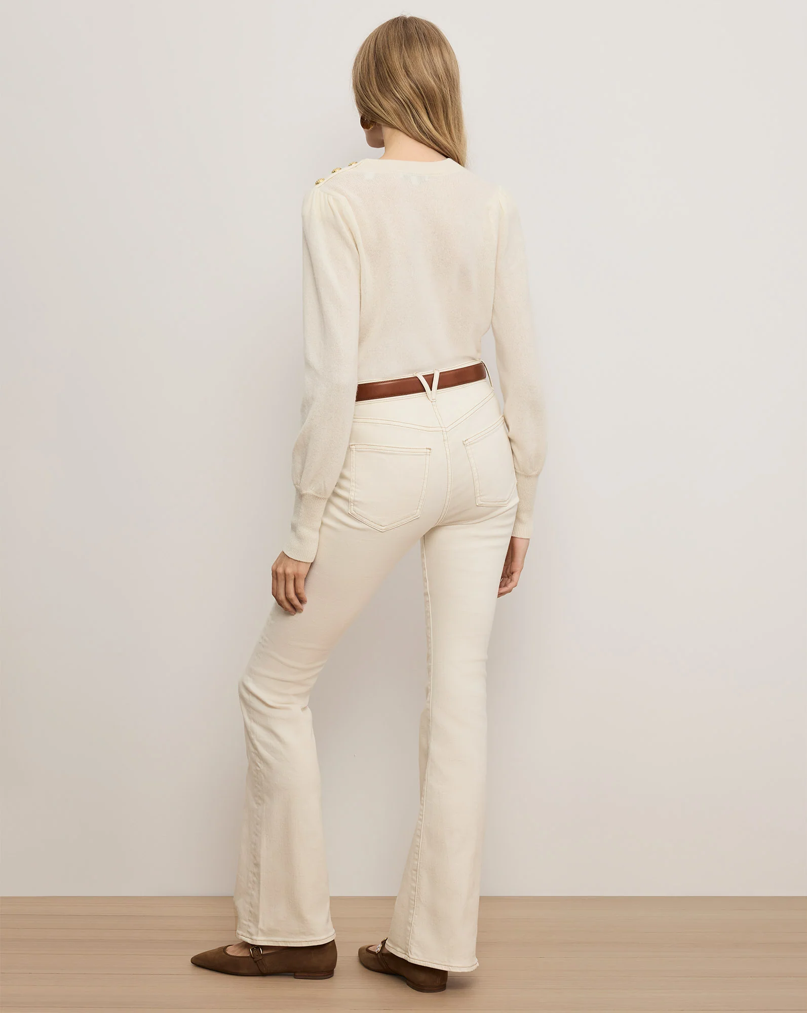 Nelia Cashmere Pullover | Button Accent - Image 5