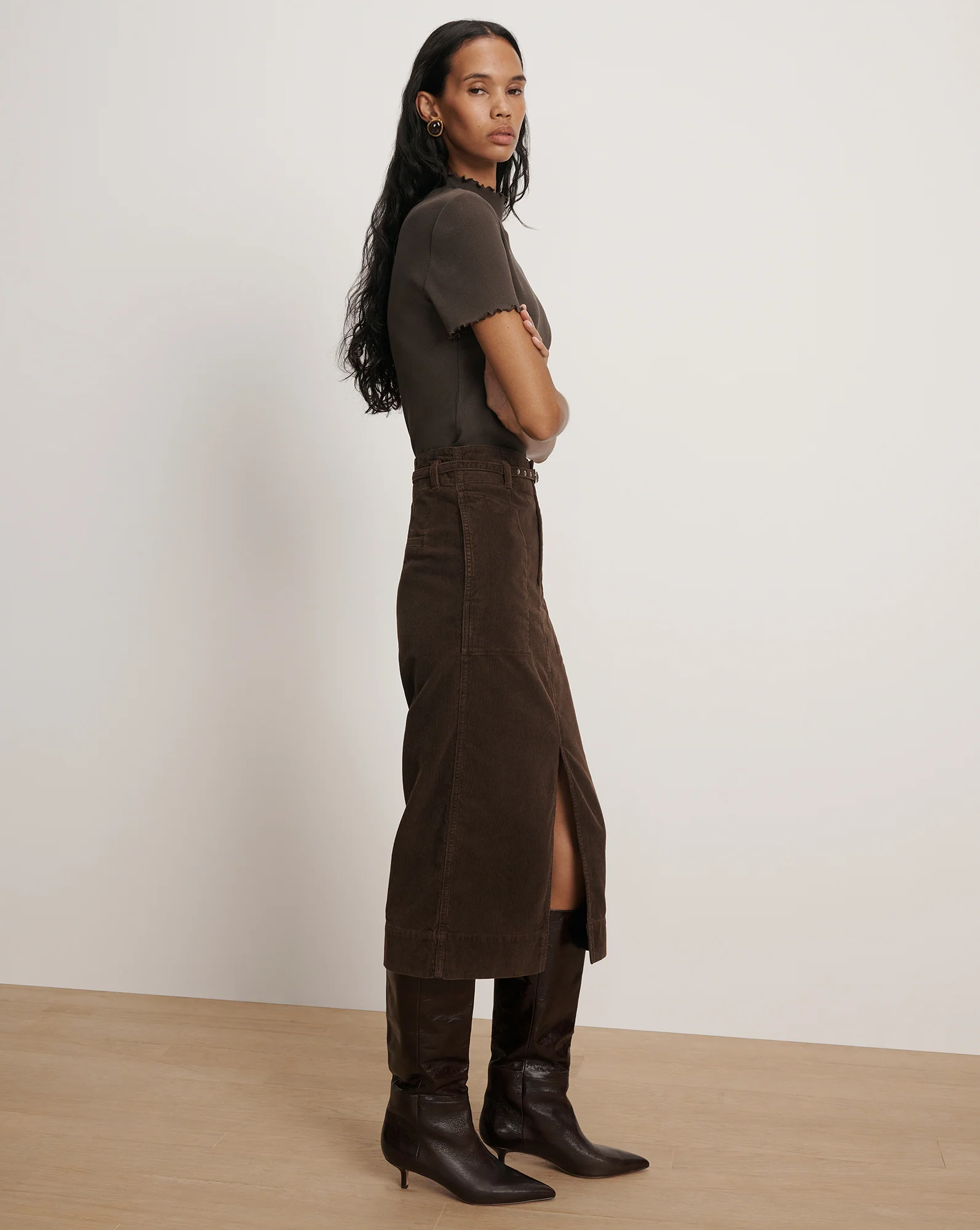 Pavana Corduroy Midi Skirt - Image 3