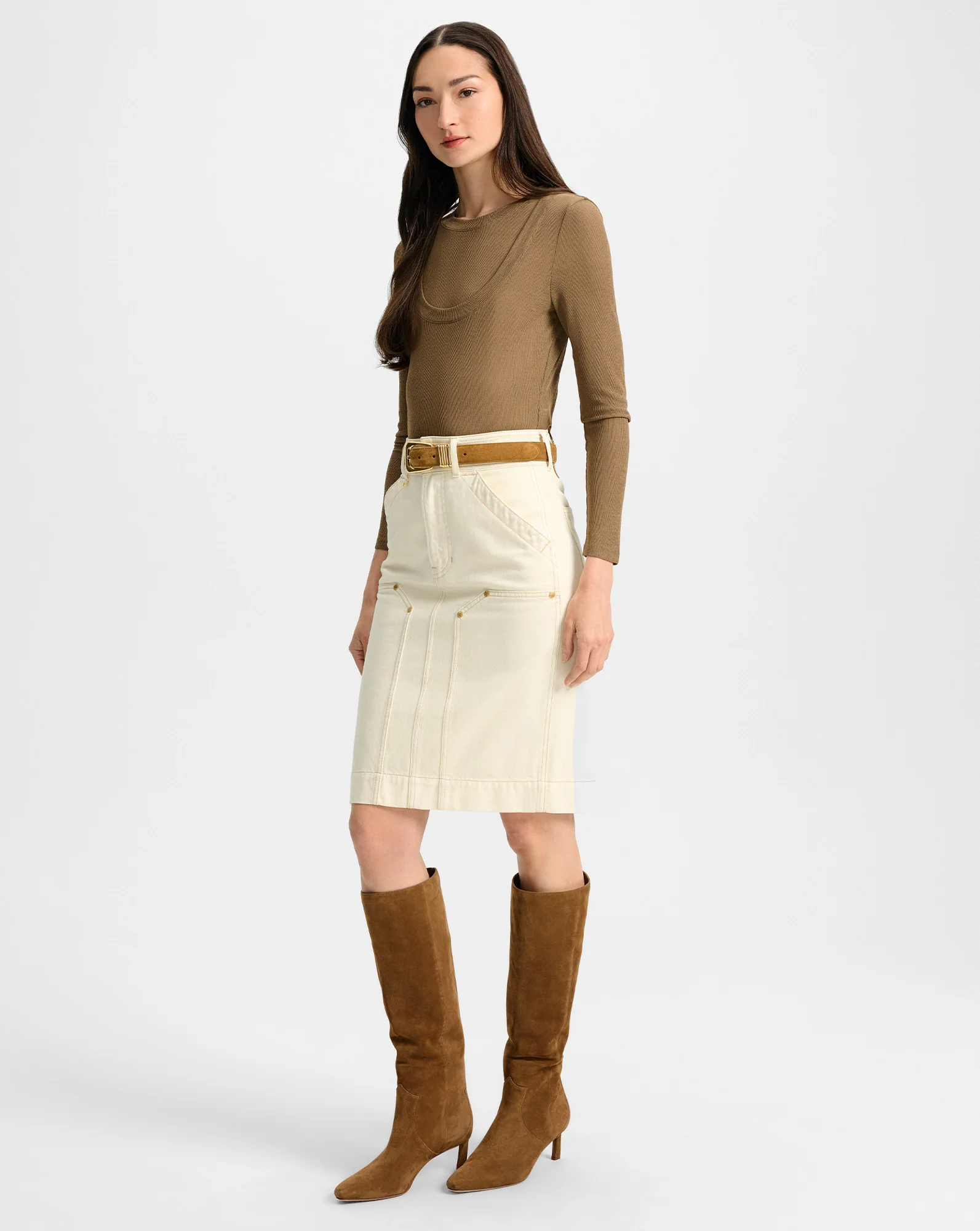 Rian Denim Midi Skirt - Image 4