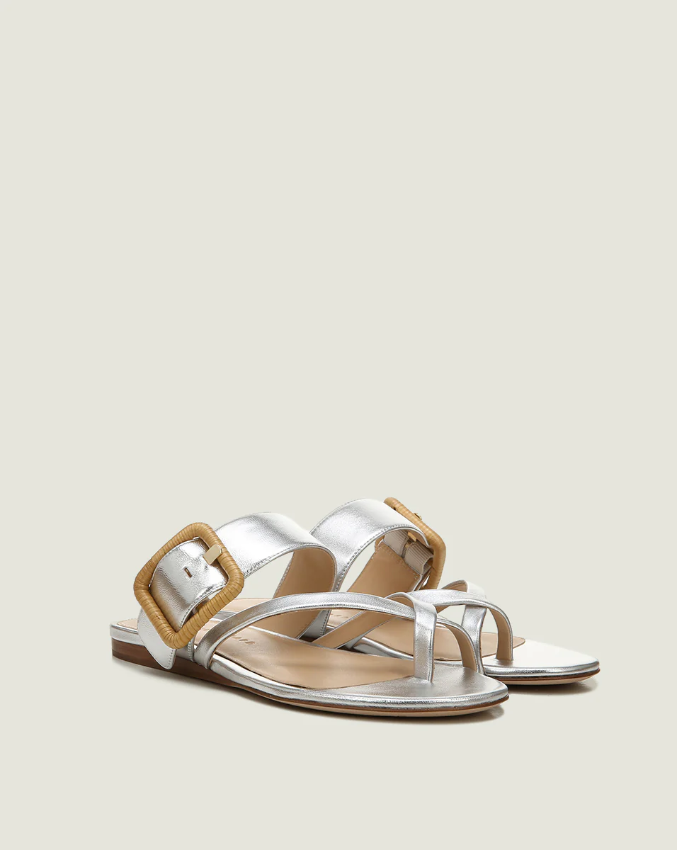 Salva Metallic Crisscross Sandal - Image 6