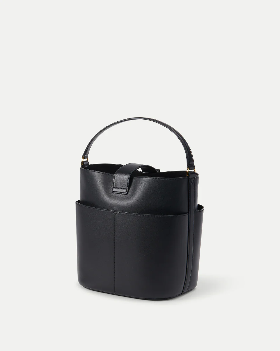 Small Crest Lock Bucket Bag - Image 5