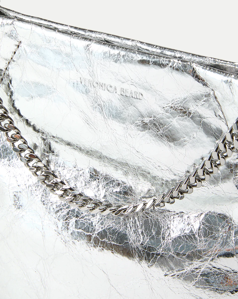Small Veronica Beard Metallic Slouch Bag - Image 3
