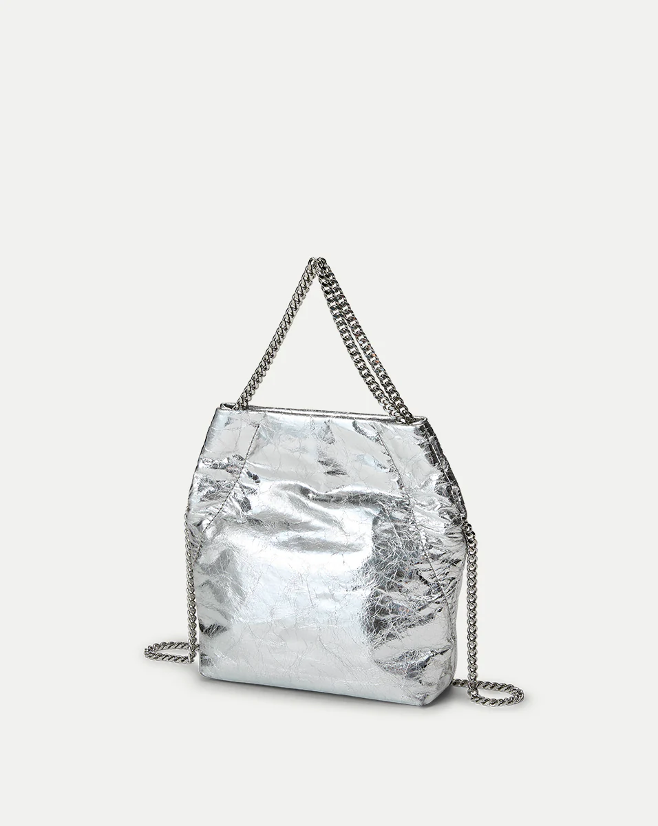 Small Veronica Beard Metallic Slouch Bag - Image 5