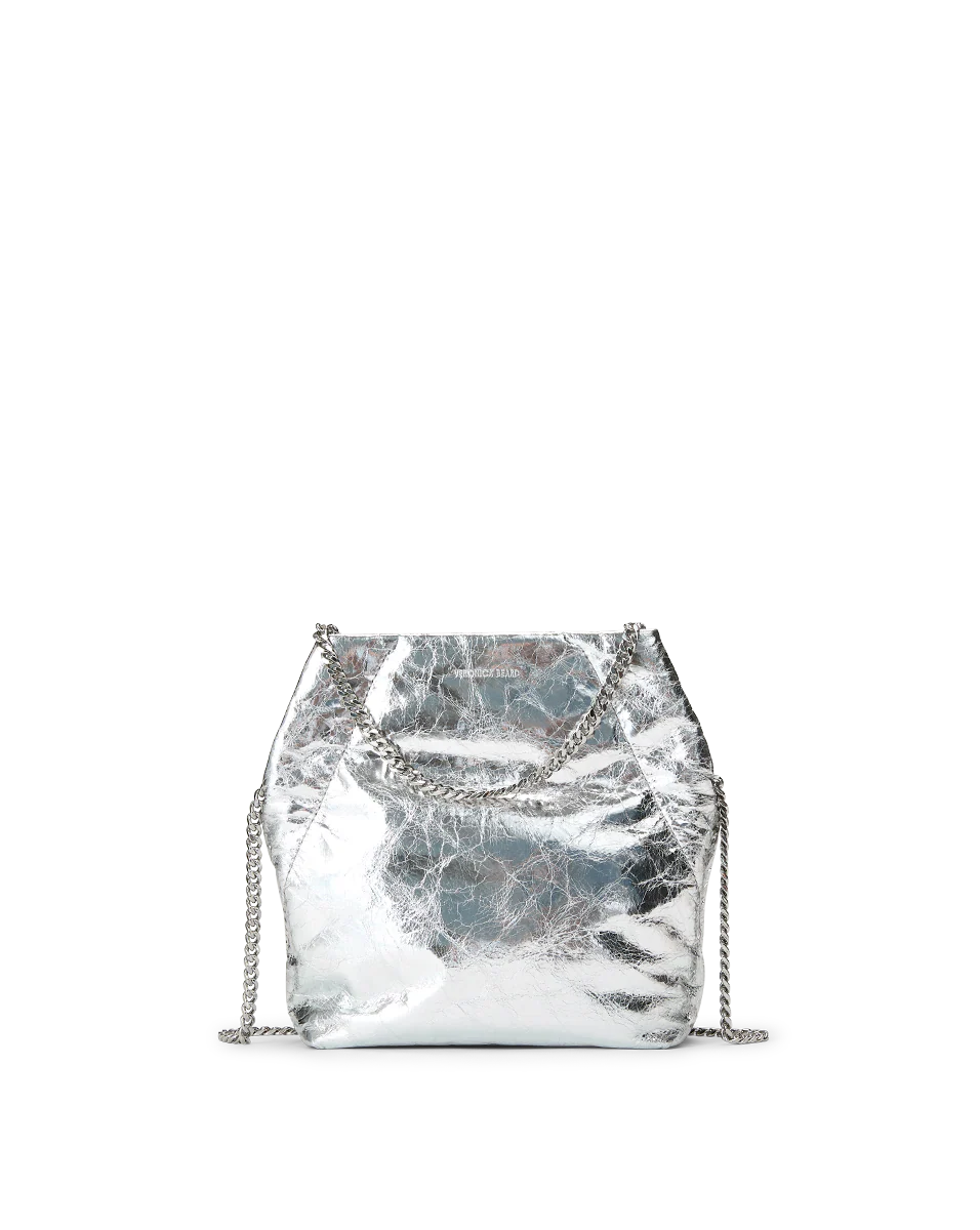 Small Veronica Beard Metallic Slouch Bag - Image 7