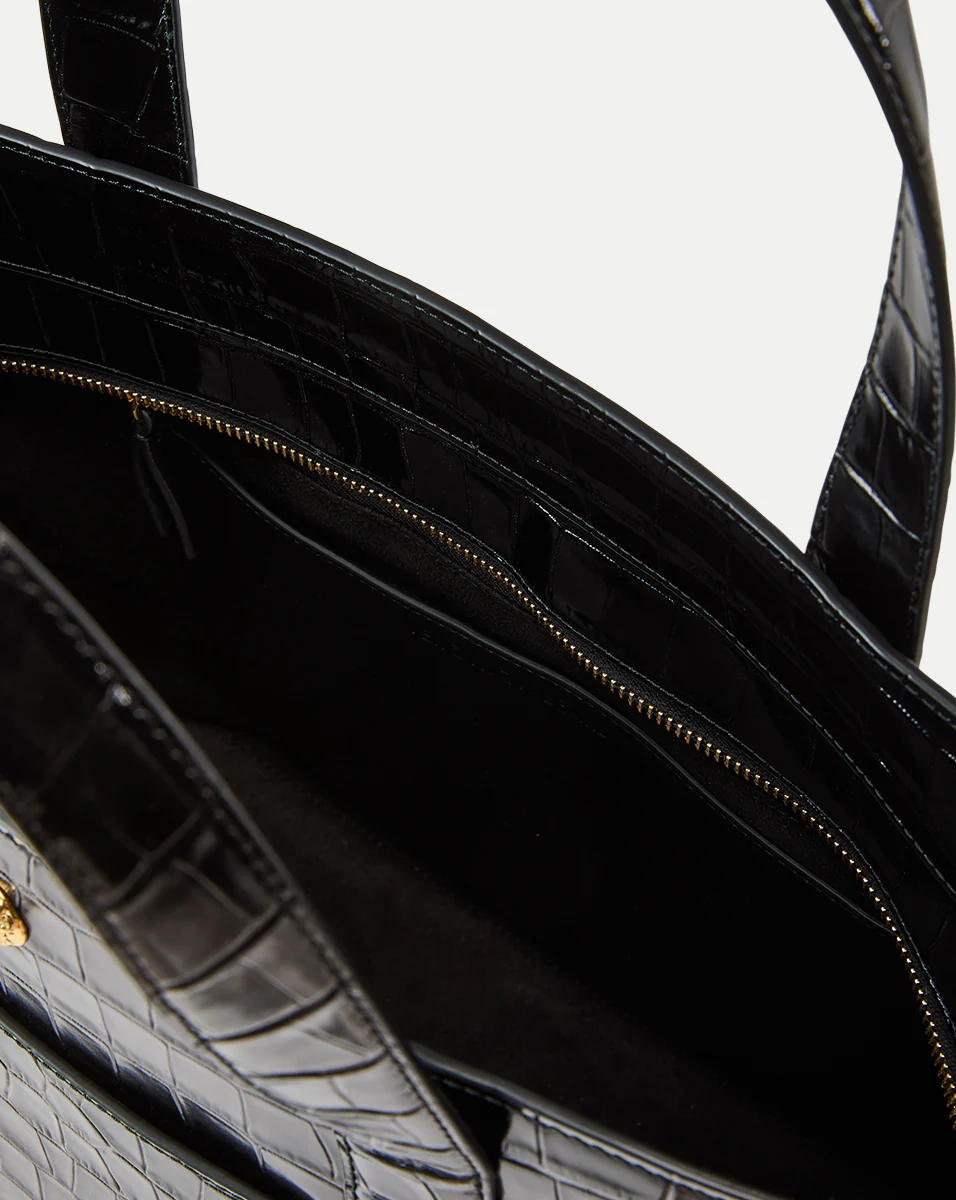 Veronica Beard Croc-Embossed Grand Goody Bag - Image 4